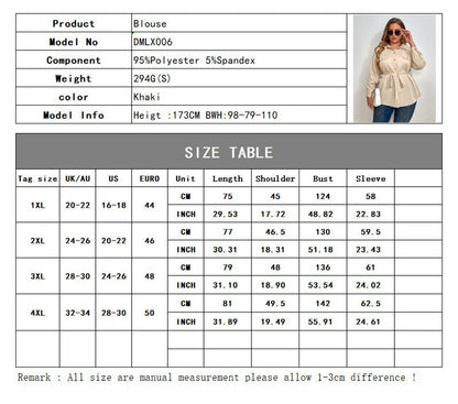 Plus Size Blouse Shirt