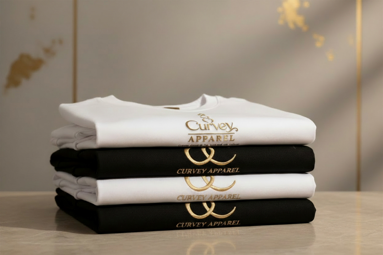 Curvey Apparel T-Shirts with Logo